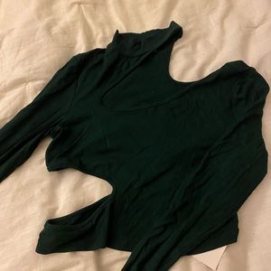 Asymmetrical Long Sleeve Turtleneck